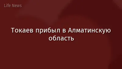 Токаев прибыл в Алматинскую область