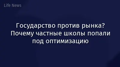 Государство против рынка? Почему частные школы попали под оптимизацию