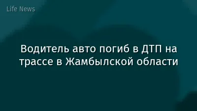 Водитель авто погиб в ДТП на трассе в Жамбылской области