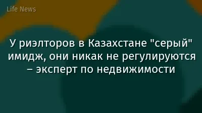 У риэлторов в Казахстане "серый" имидж, они никак не регулируются – эксперт по недвижимости