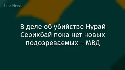 В деле об убийстве Нурай Серикбай пока нет новых подозреваемых – МВД