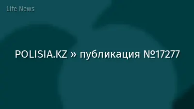 POLISIA.KZ » публикация №17277