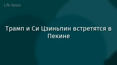 Трамп и Си Цзиньпин встретятся в Пекине