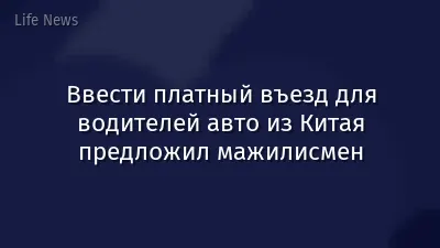 Ввести платный въезд для водителей авто из Китая предложил мажилисмен
