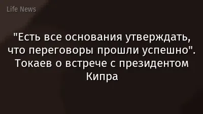 "Есть все основания утверждать, что переговоры прошли успешно". Токаев о встрече с президентом Кипра