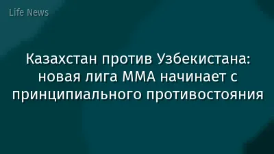 Казахстан против Узбекистана: новая лига ММА начинает с принципиального противостояния