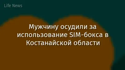 Мужчину осудили за использование SIM-бокса в Костанайской области