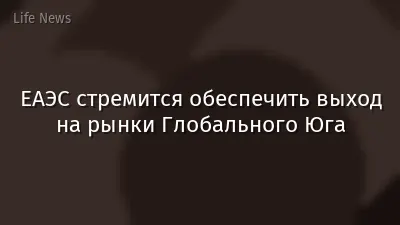 ЕАЭС стремится обеспечить выход на рынки Глобального Юга
