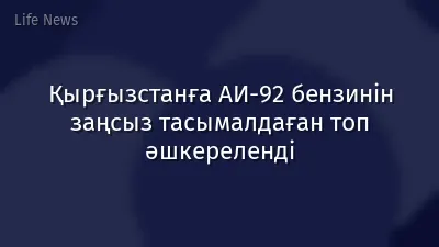 Қырғызстанға АИ-92 бензинін заңсыз тасымалдаған топ әшкереленді