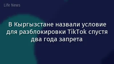 В Кыргызстане назвали условие для разблокировки TikTok спустя два года запрета