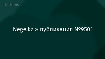 Nege.kz » публикация №9501