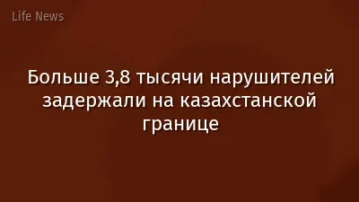 Больше 3,8 тысячи нарушителей задержали на казахстанской границе