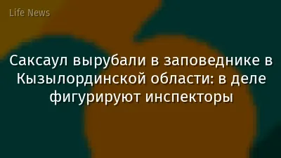 Саксаул вырубали в заповеднике в Кызылординской области: в деле фигурируют инспекторы