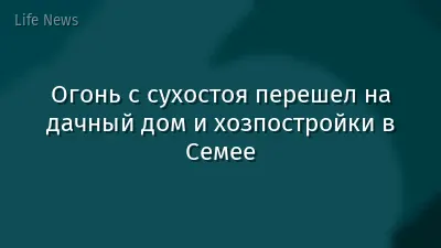 Огонь с сухостоя перешел на дачный дом и хозпостройки в Семее
