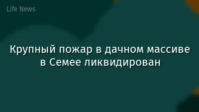 Крупный пожар в дачном массиве в Семее ликвидирован