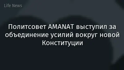 Политсовет AMANAT выступил за объединение усилий вокруг новой Конституции