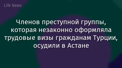 Членов преступной группы, которая незаконно оформляла трудовые визы гражданам Турции, осудили в Астане
