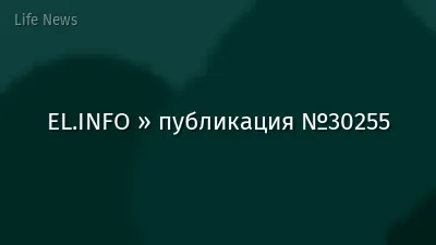 EL.INFO » публикация №30255
