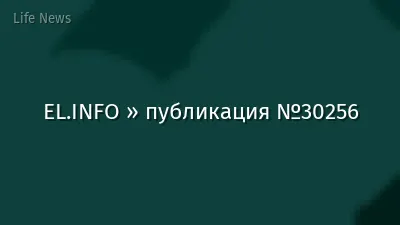 EL.INFO » публикация №30256