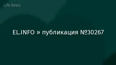 EL.INFO » публикация №30267