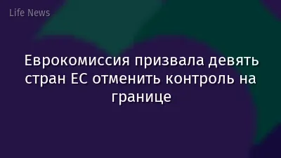 Еврокомиссия призвала девять стран ЕС отменить контроль на границе