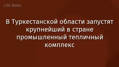 В Туркестанской области запустят крупнейший в стране промышленный тепличный комплекс