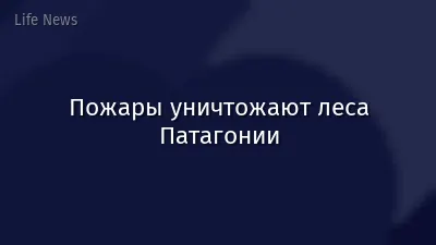 Пожары уничтожают леса Патагонии