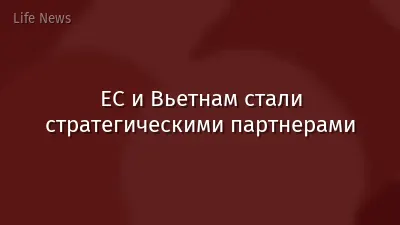 ЕС и Вьетнам стали стратегическими партнерами