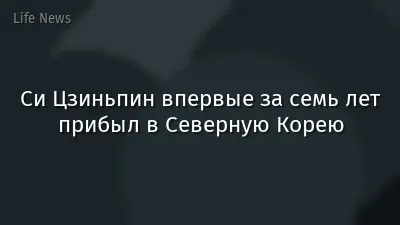 Си Цзиньпин впервые за семь лет прибыл в Северную Корею