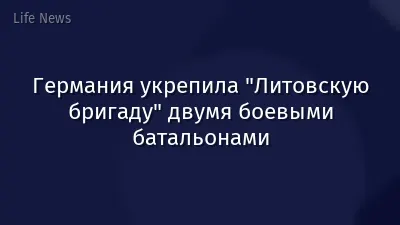Германия укрепила "Литовскую бригаду" двумя боевыми батальонами