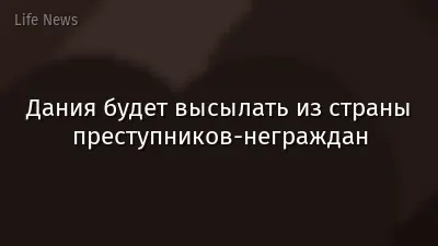 Дания будет высылать из страны преступников-неграждан