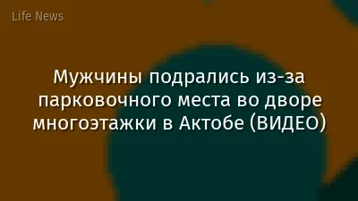 Мужчины подрались из-за парковочного места во дворе многоэтажки в Актобе (ВИДЕО)