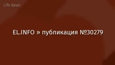 EL.INFO » публикация №30279