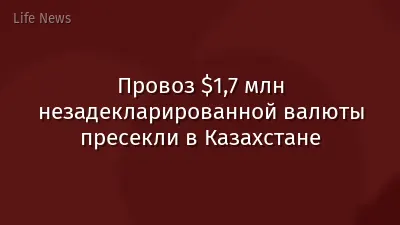 Провоз $1,7 млн незадекларированной валюты пресекли в Казахстане