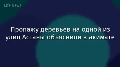 Пропажу деревьев на одной из улиц Астаны объяснили в акимате