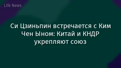 Си Цзиньпин встречается с Ким Чен Ыном: Китай и КНДР укрепляют союз