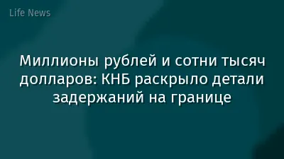 Миллионы рублей и сотни тысяч долларов: КНБ раскрыло детали задержаний на границе
