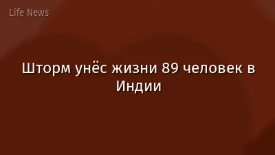 Шторм унёс жизни 89 человек в Индии