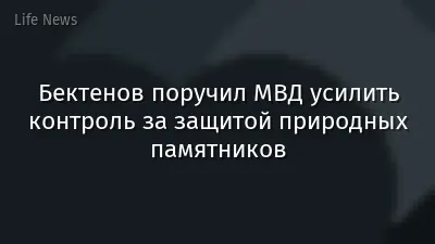 Бектенов поручил МВД усилить контроль за защитой природных памятников