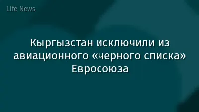 Кыргызстан исключили из авиационного «черного списка» Евросоюза