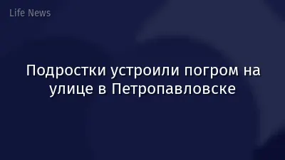 Подростки устроили погром на улице в Петропавловске