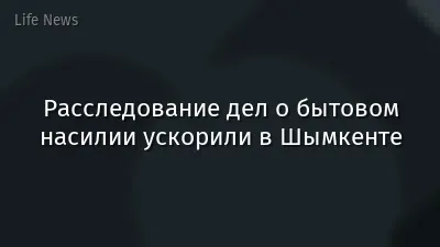 Расследование дел о бытовом насилии ускорили в Шымкенте