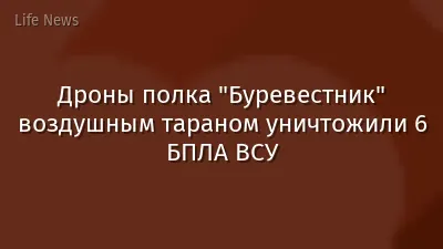 Дроны полка "Буревестник" воздушным тараном уничтожили 6 БПЛА ВСУ