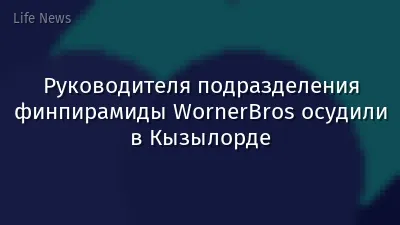 Руководителя подразделения финпирамиды WornerBros осудили в Кызылорде
