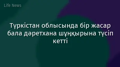 Түркістан облысында бір жасар бала дәретхана шұңқырына түсіп кетті