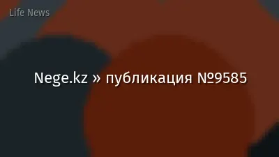 Nege.kz » публикация №9585
