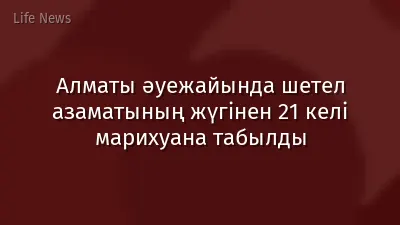 Алматы әуежайында шетел азаматының жүгінен 21 келі марихуана табылды