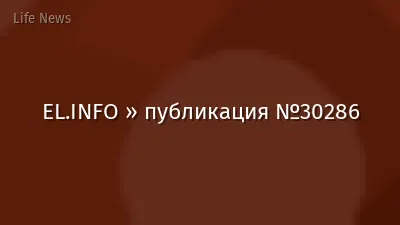 EL.INFO » публикация №30286