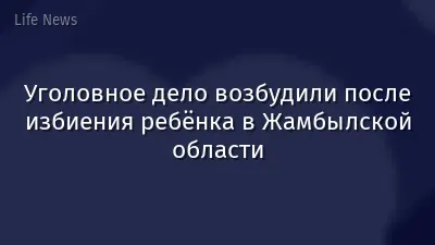 Уголовное дело возбудили после избиения ребёнка в Жамбылской области