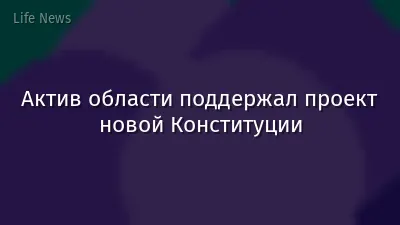 Актив области поддержал проект новой Конституции
